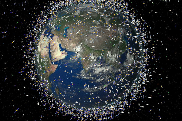 ¿Cuántos satélites hay alrededor de la Tierra?